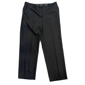 Pronto Uomo Couture sz 41 black 100% wool pants with zip, button and slide close